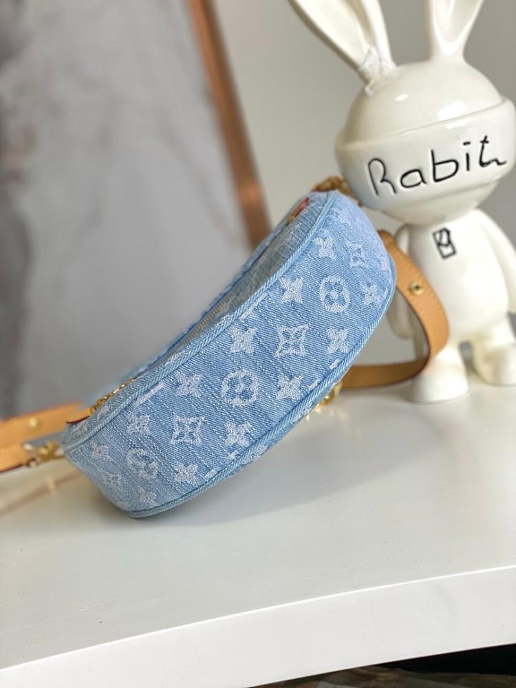 Elegant Premium Blue Denim Shoulder Bag