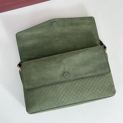 Suede Top Handle Bag