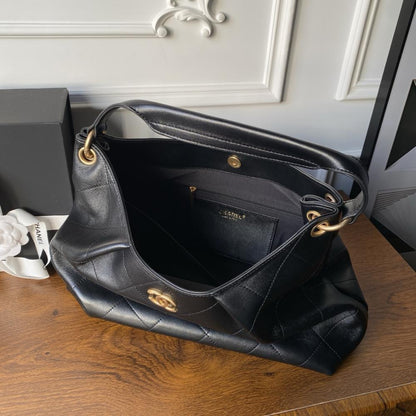 Gold Calfskin Hobo Bag