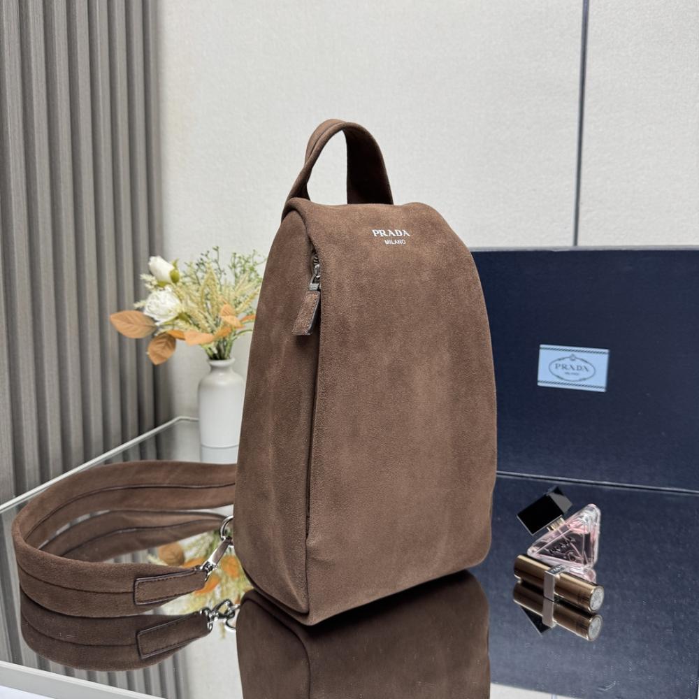 Suede Top Handle Bag