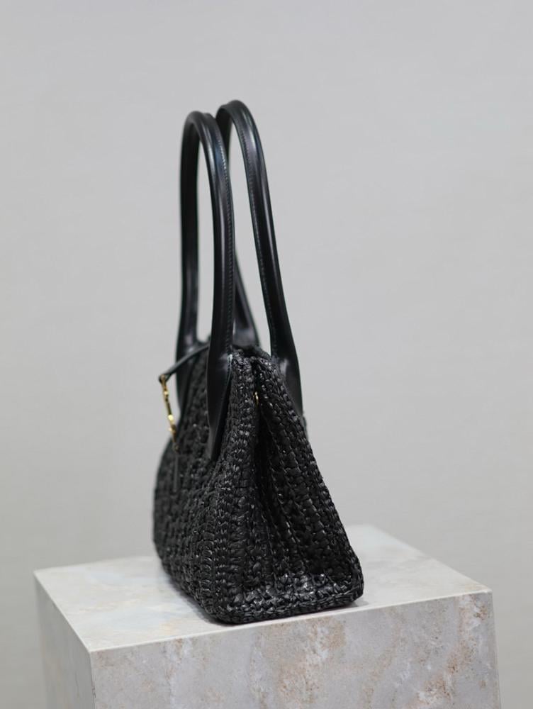 Classic Italian-Inspired Woven Leather Bag