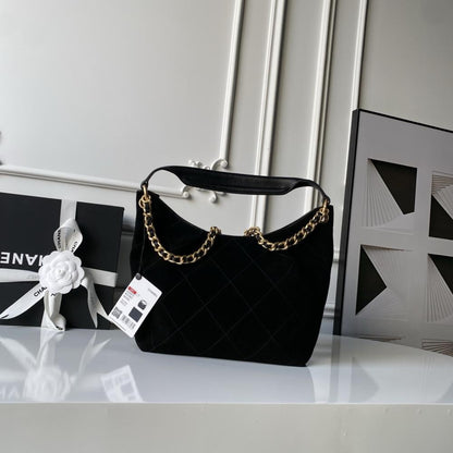 Gold Leather Hobo Bag