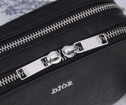 Classic Modern Black Printed Leather Shoulder Bag