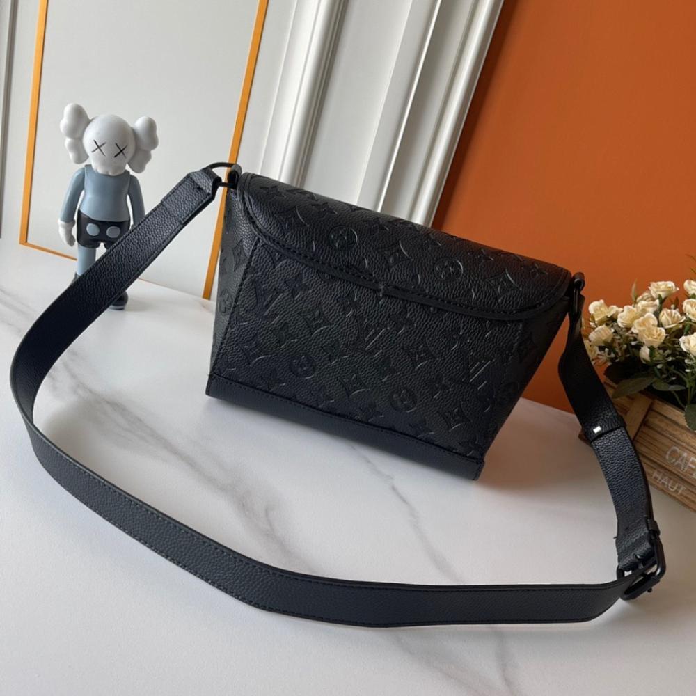 Modern Italian-Inspired Monogram Leather Shoulder Bag