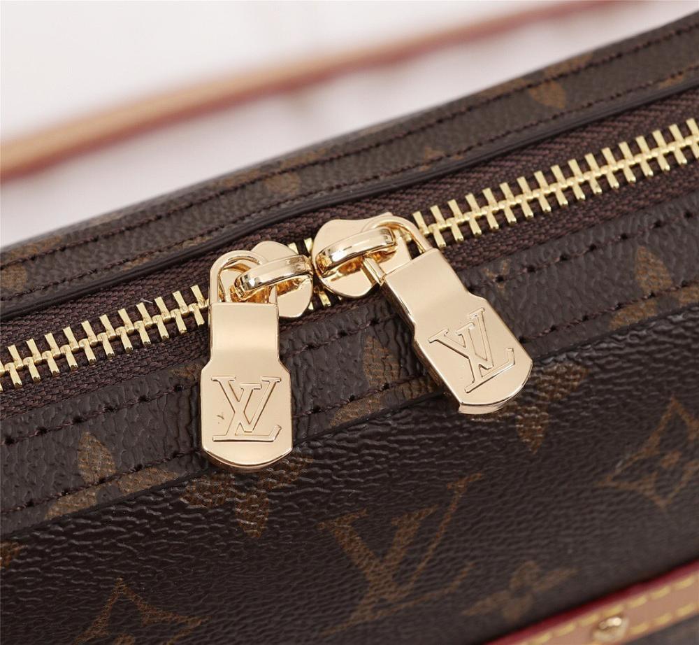 Soft Trunk Monogram Leather Shoulder Bag