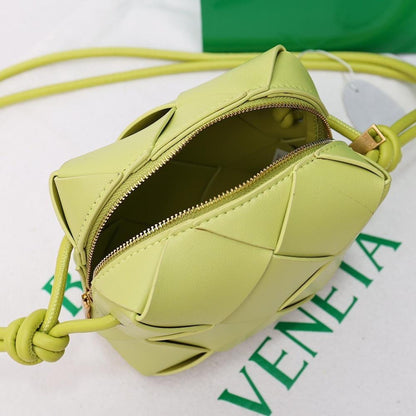 Luxury Refined Woven Calfskin Top Handle Bag