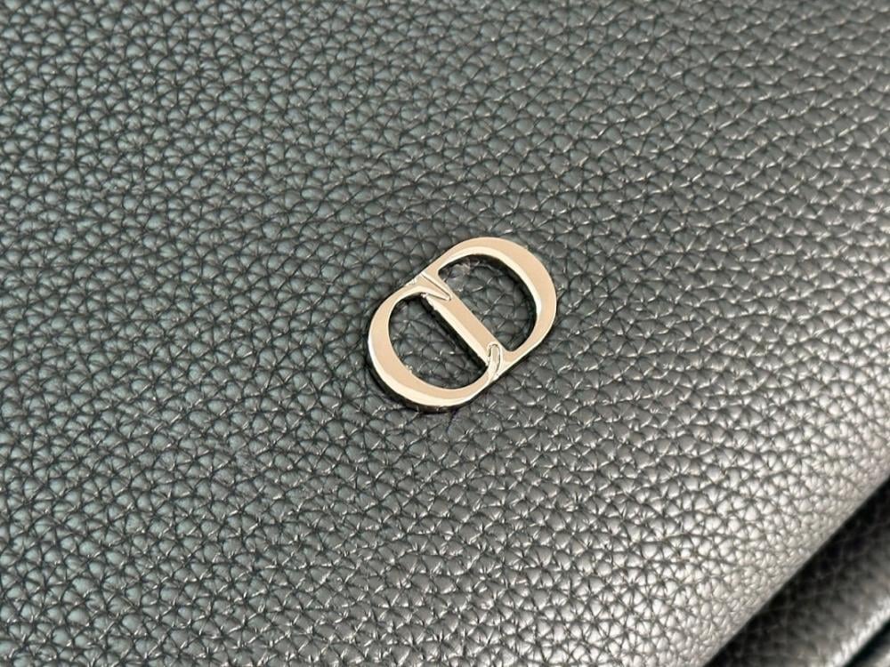 Italian-Inspired Luxury Black Calfskin Crossbody Bag