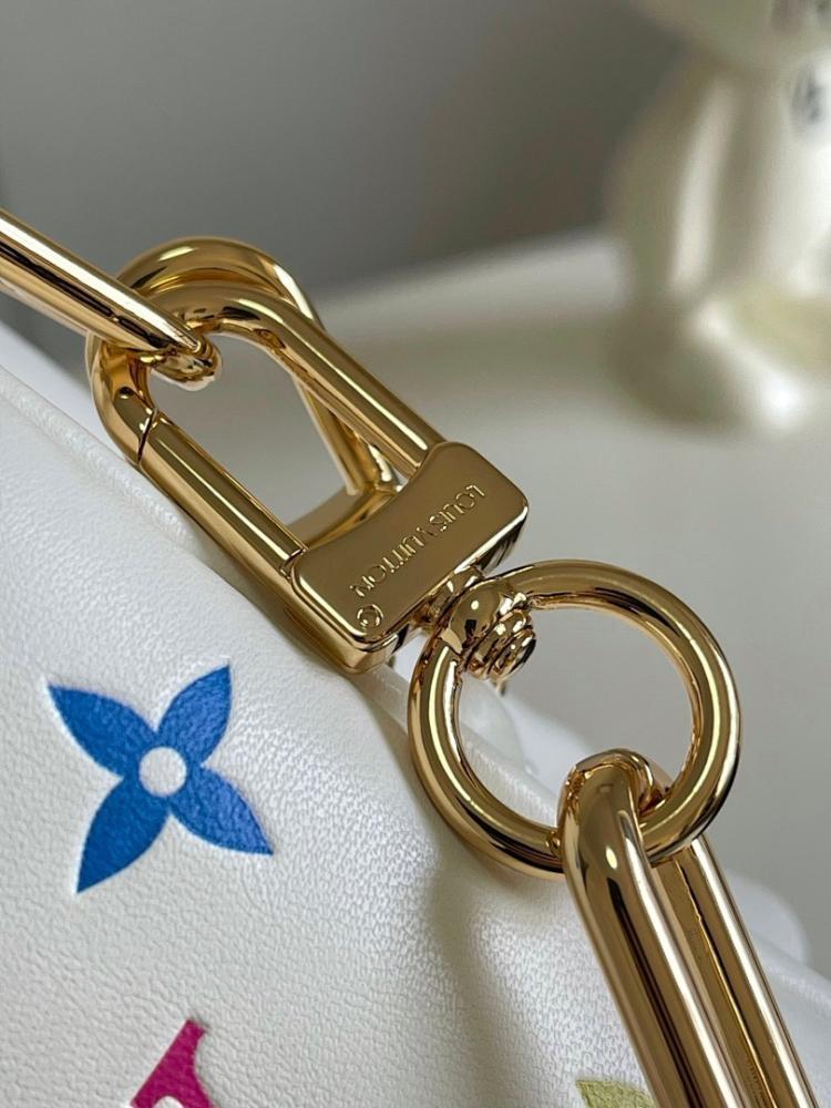Classic Refined Monogram Leather Shoulder Bag