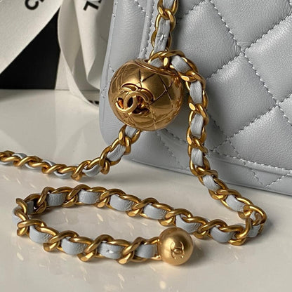 Gold Top Handle Bag