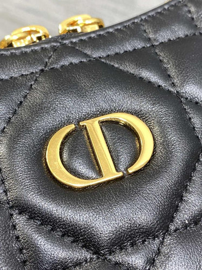 Embroidered Lambskin Shoulder Bag
