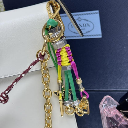 Gold Leather Top Handle Bag