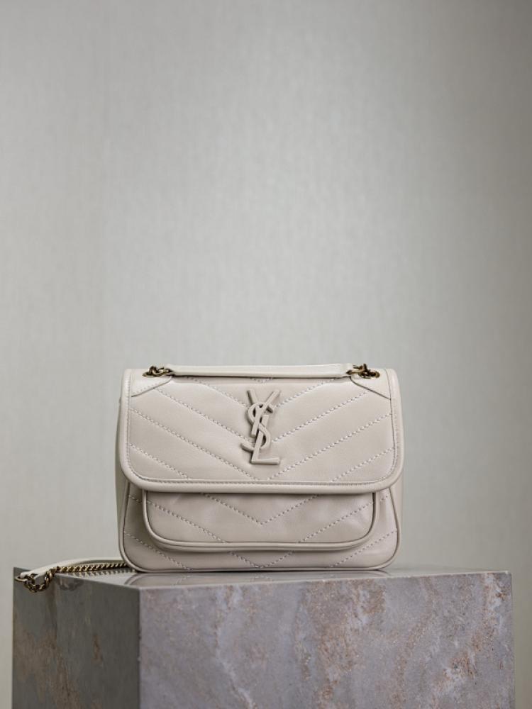 White Leather Top Handle Bag