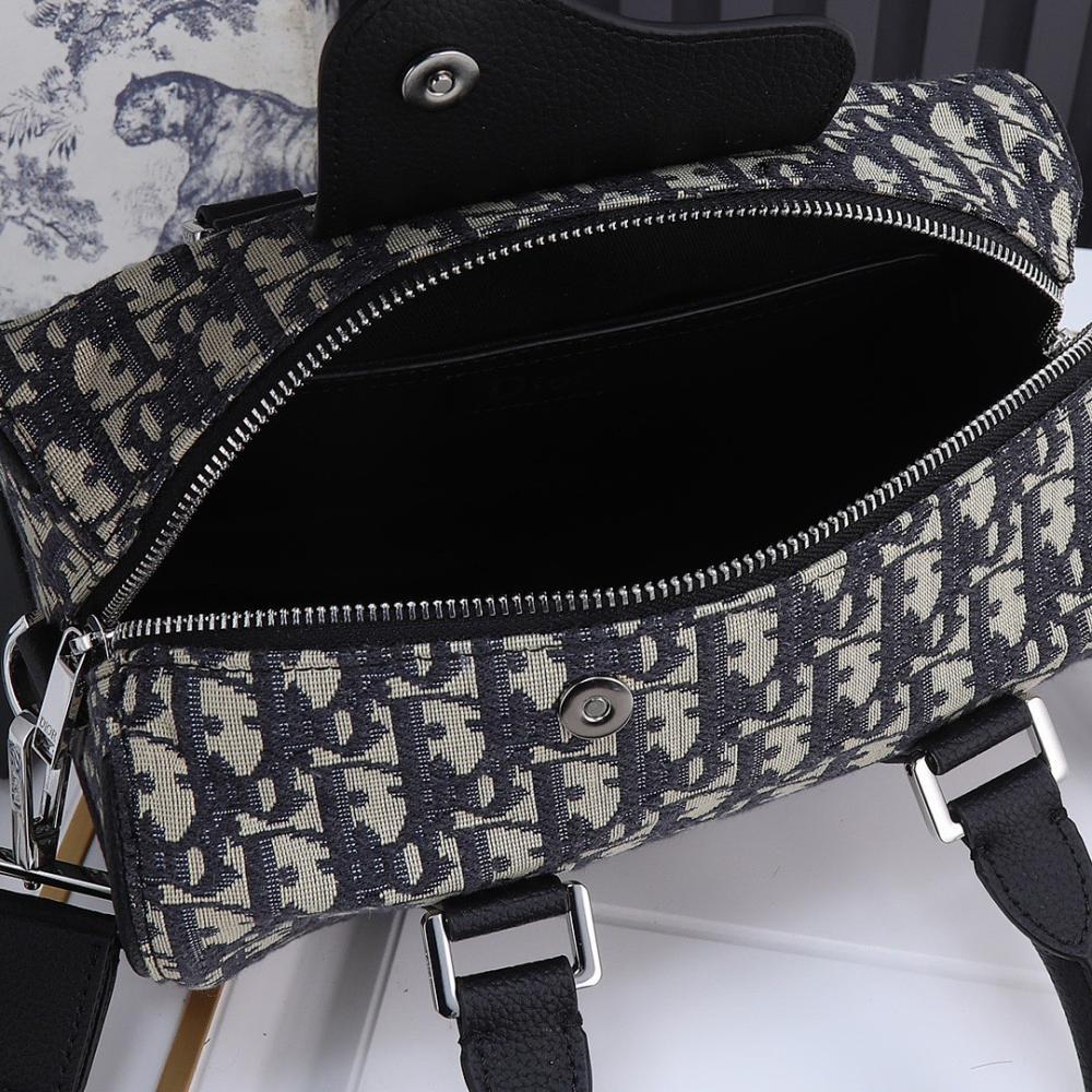Luxury Premium Black Printed Calfskin Shoulder Bag