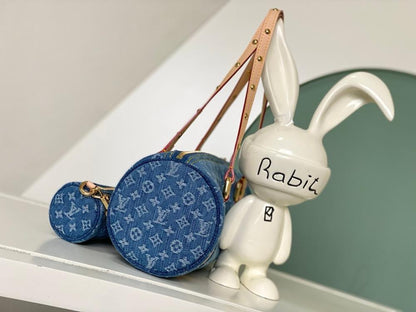 Modern Italian-Inspired Canvas Top Handle Bag