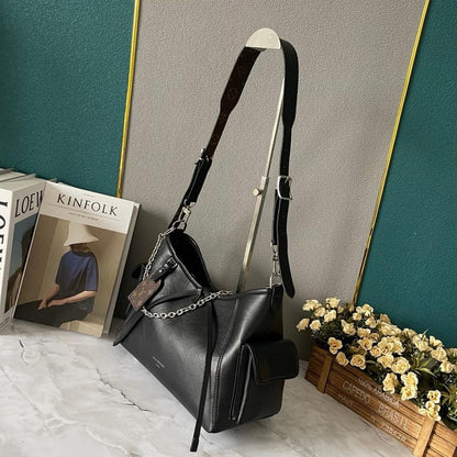 Classic Refined Leather Top Handle Bag