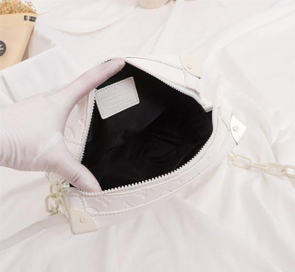 Stylish Black Monogram Leather Crossbody Bag – Limited Edition