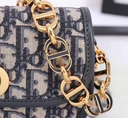 Classic Premium Gold Printed Leather Shoulder Bag