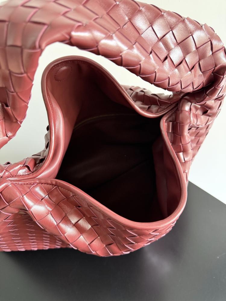Woven Leather Top Handle Bag