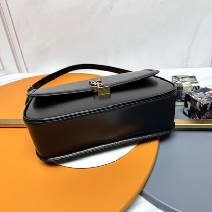 Elegant Leather Top Handle Bag