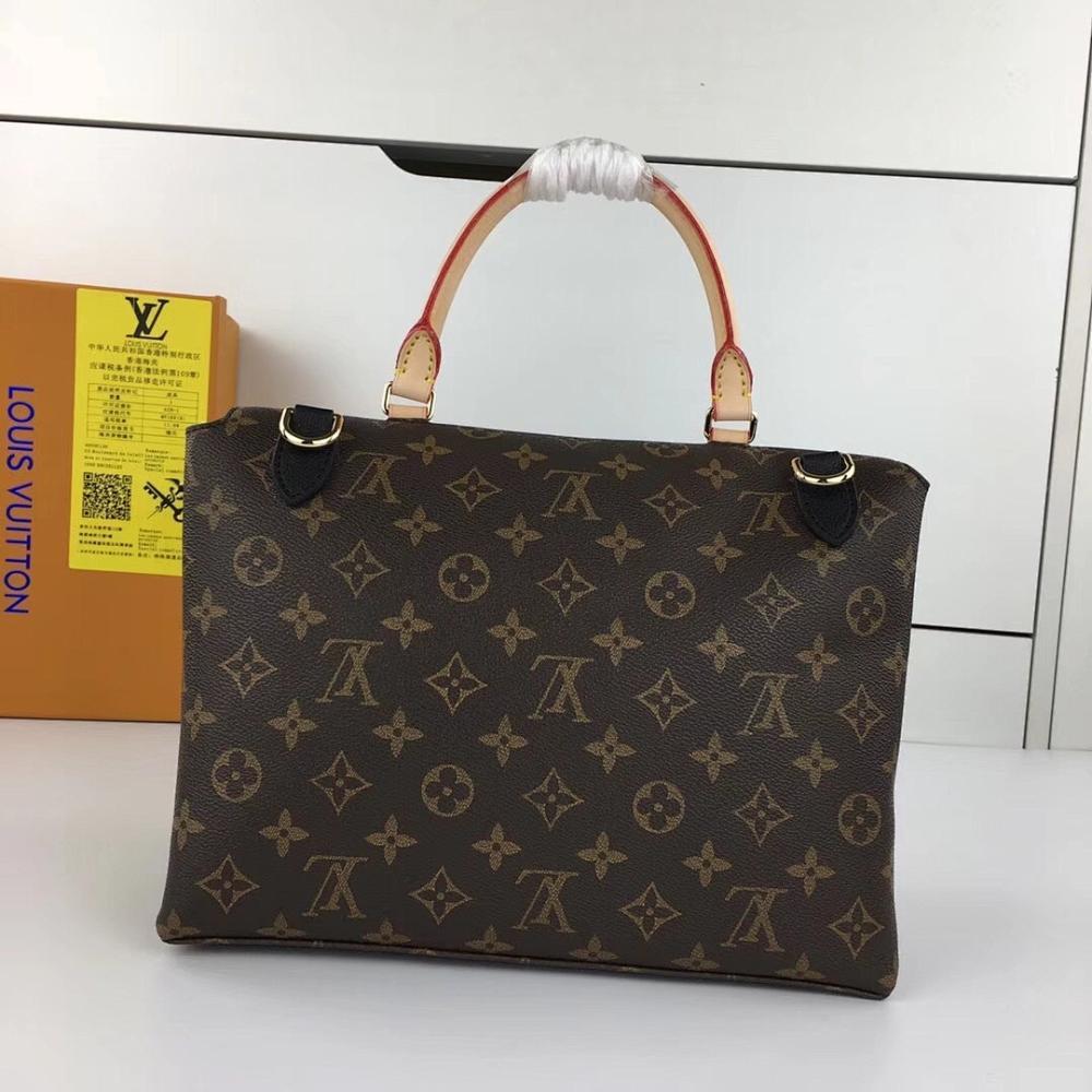 Classic Elegant Monogram Leather Messenger Bag