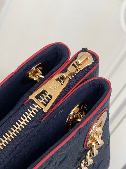 Italian-Inspired Stylish Gold Calfskin Shoulder Bag