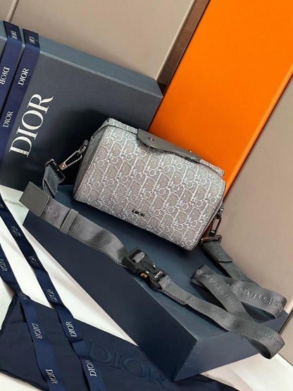 Luxury Grey Printed Calfskin Shoulder Bag – Limited Edition
