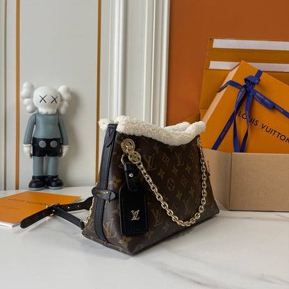 Modern Italian-Inspired Lambskin Shoulder Bag