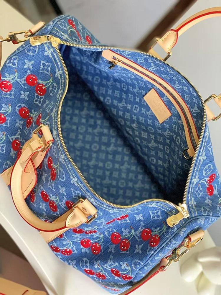 Keepall Monogram Leather Travel Bag