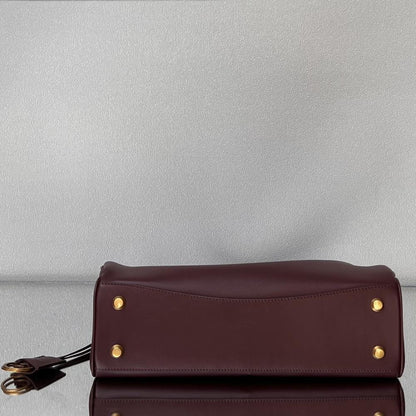 Luxury Leather Top Handle Bag