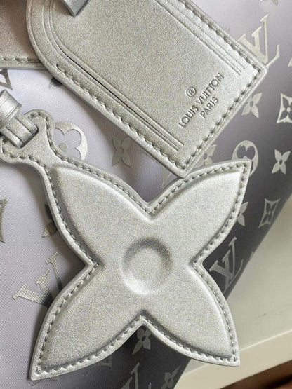 Modern Elegant Silver Nylon Crossbody Bag