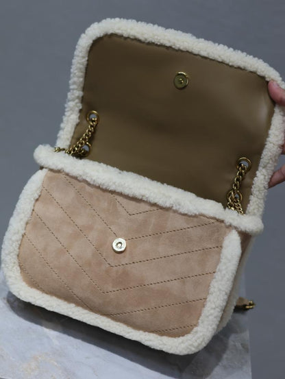 Classic Suede Top Handle Bag