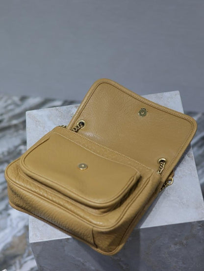 Luxury Gold Leather Shoulder Bag – Special Edition