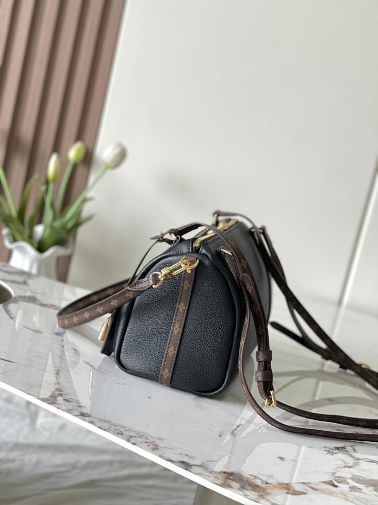 Modern Elegant Monogram Calfskin Top Handle Bag