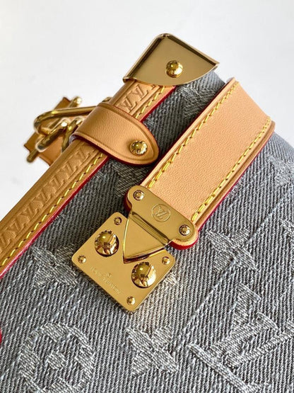 Stylish Refined Monogram Leather Top Handle Bag