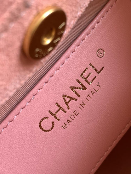 Embroidered Suede Top Handle Bag