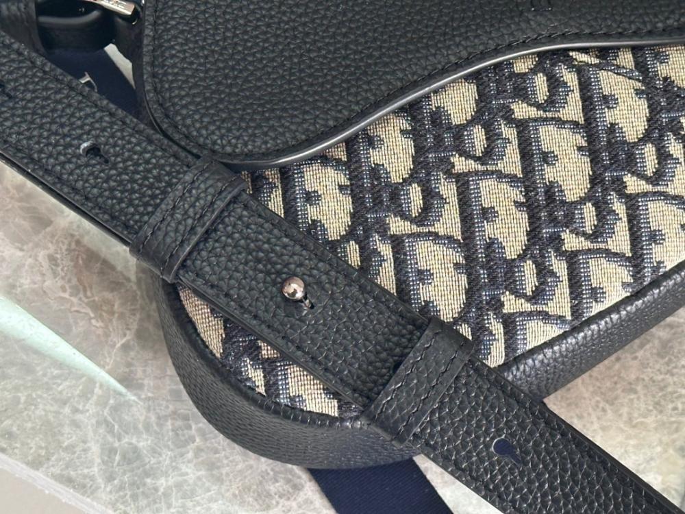 Modern Premium Black Printed Calfskin Shoulder Bag
