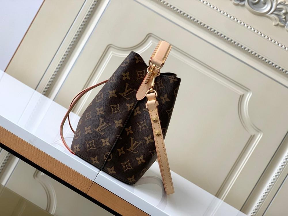 Classic Premium Monogram Leather Bucket Bag