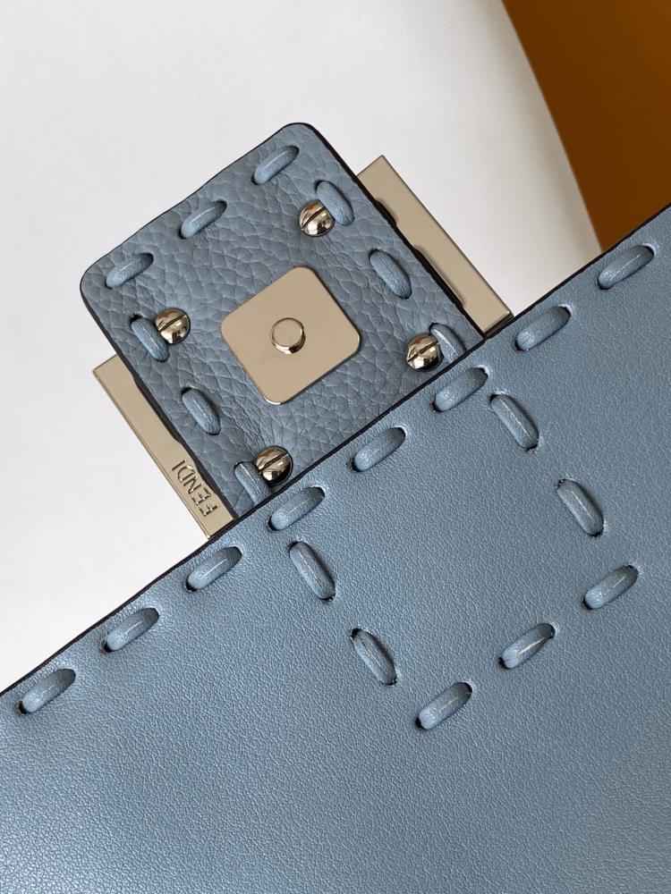 Baguette Leather Top Handle Bag