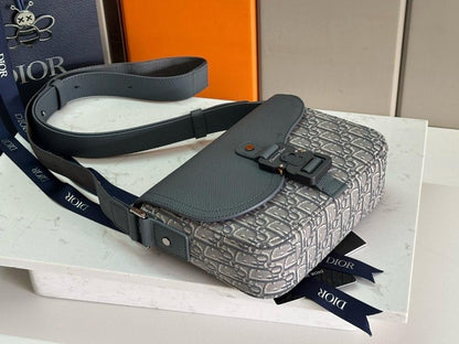 Saddle Printed Leather Crossbody Bag