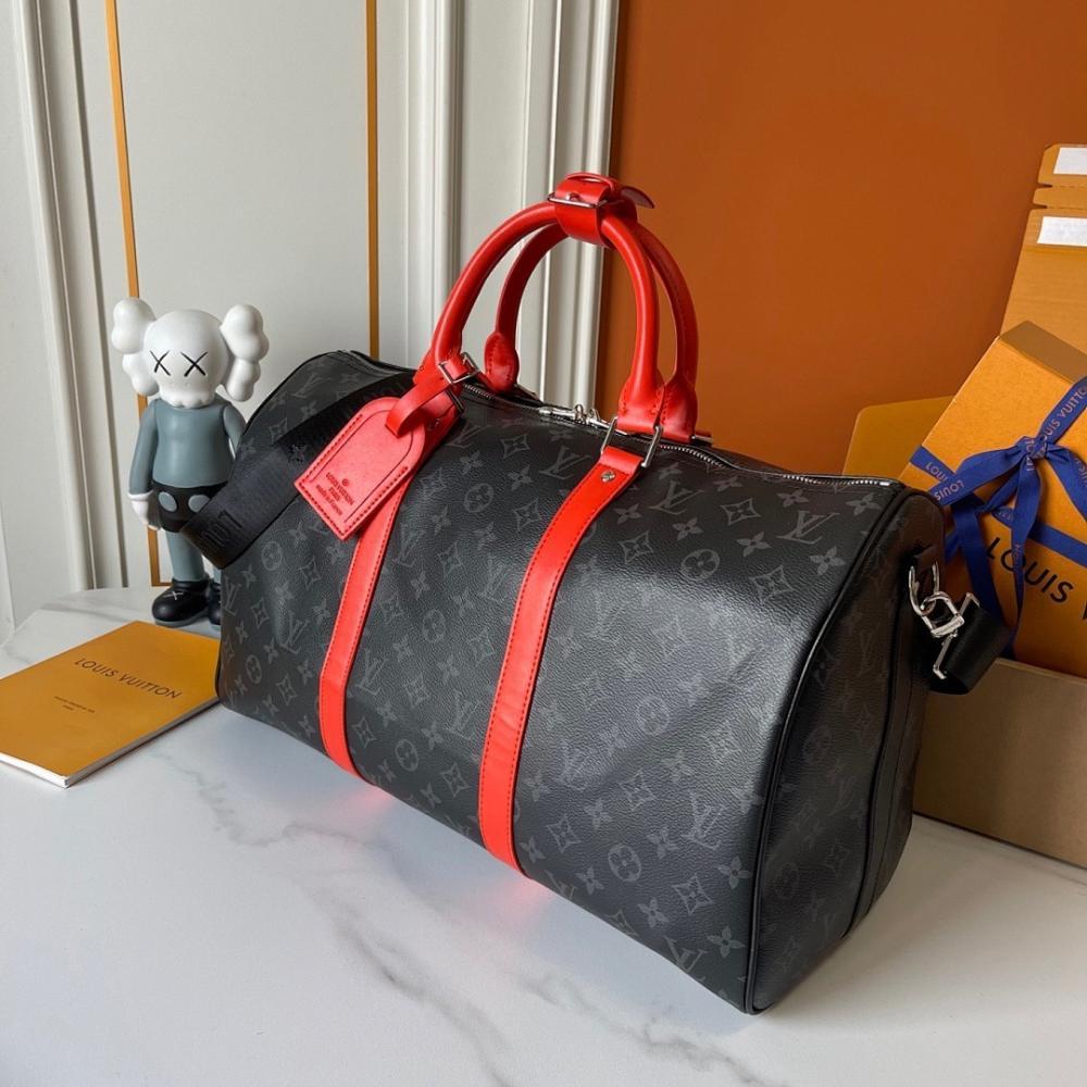 Keepall Monogram Leather Travel Bag