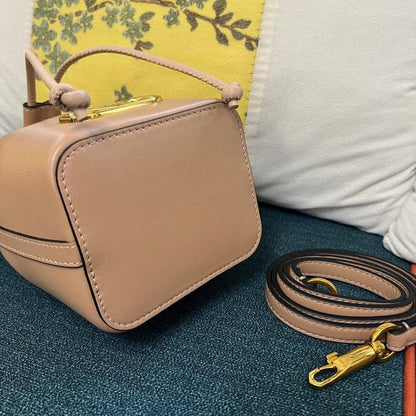 Modern Italian-Inspired Leather Bucket Bag