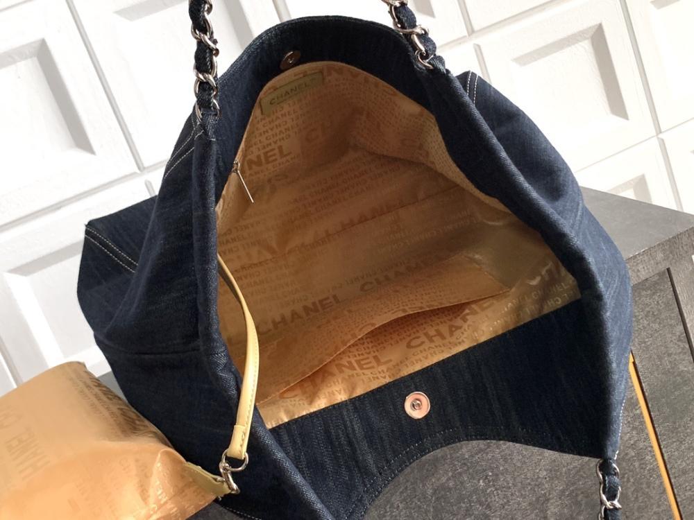 Embroidered Denim Tote Bag