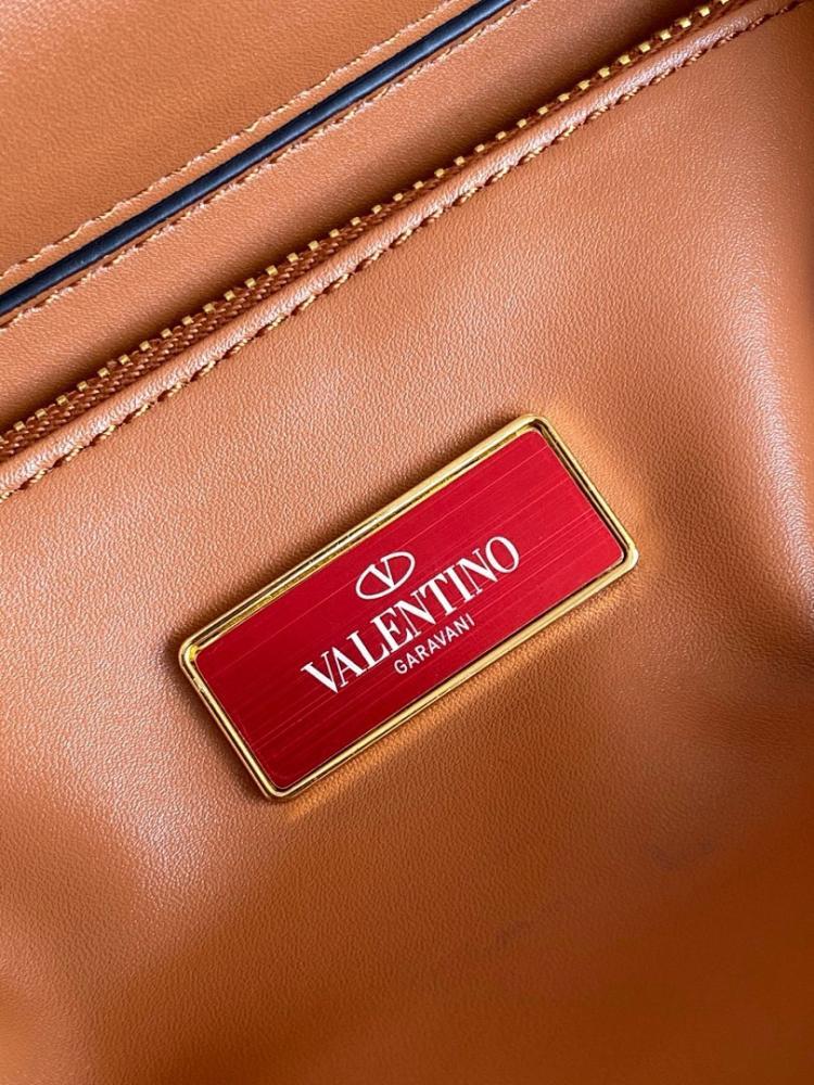 Modern Italian-Inspired Brown Embroidered Leather Bag