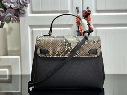 Classic Leather Top Handle Bag