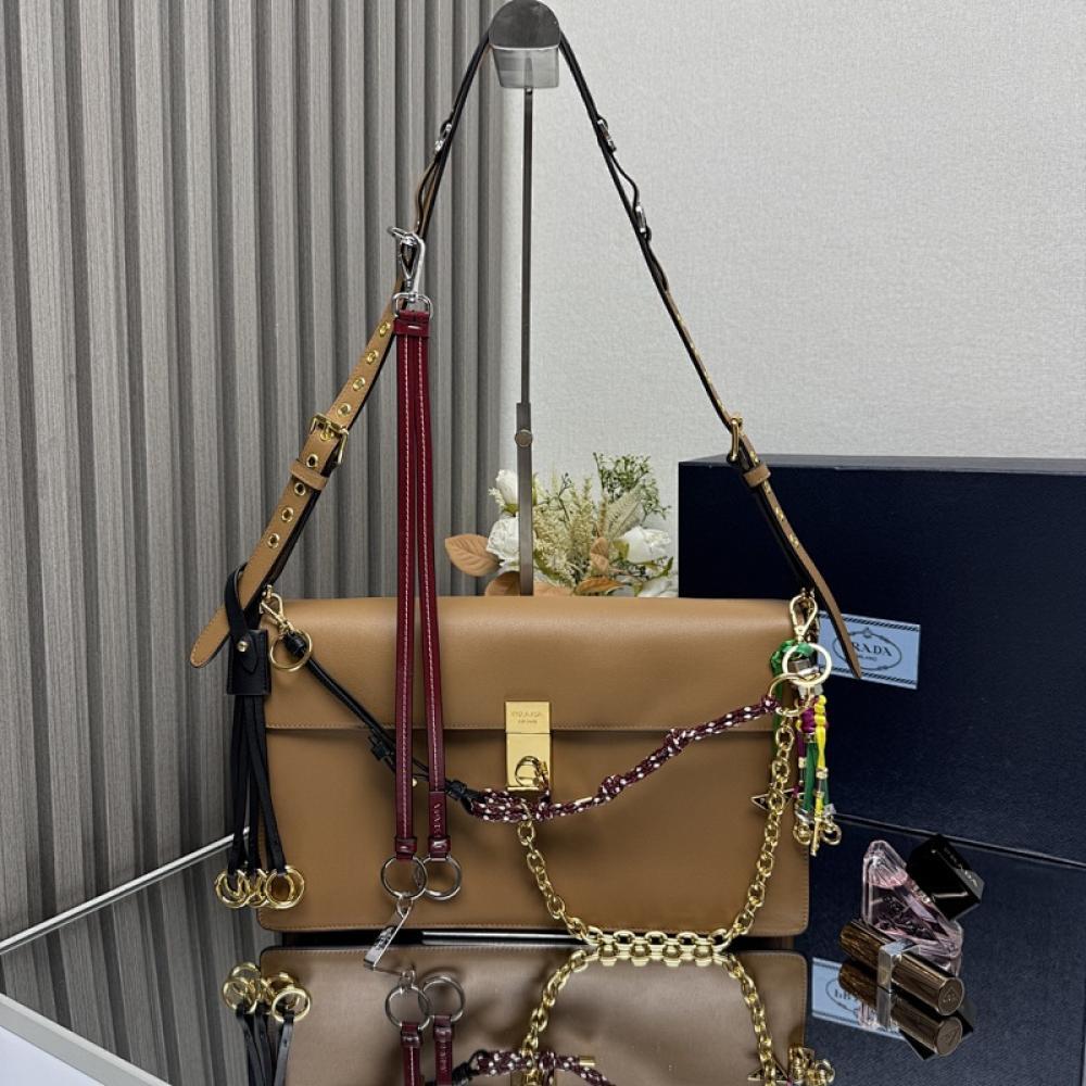 Gold Leather Shoulder Bag