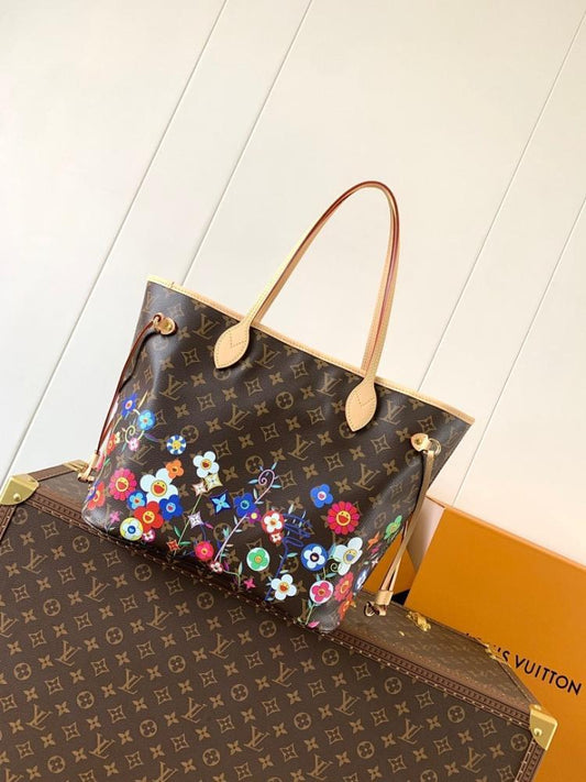 Neverfull Monogram Calfskin Crossbody Bag
