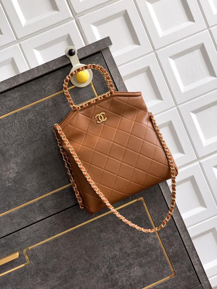 Gold Top Handle Bag