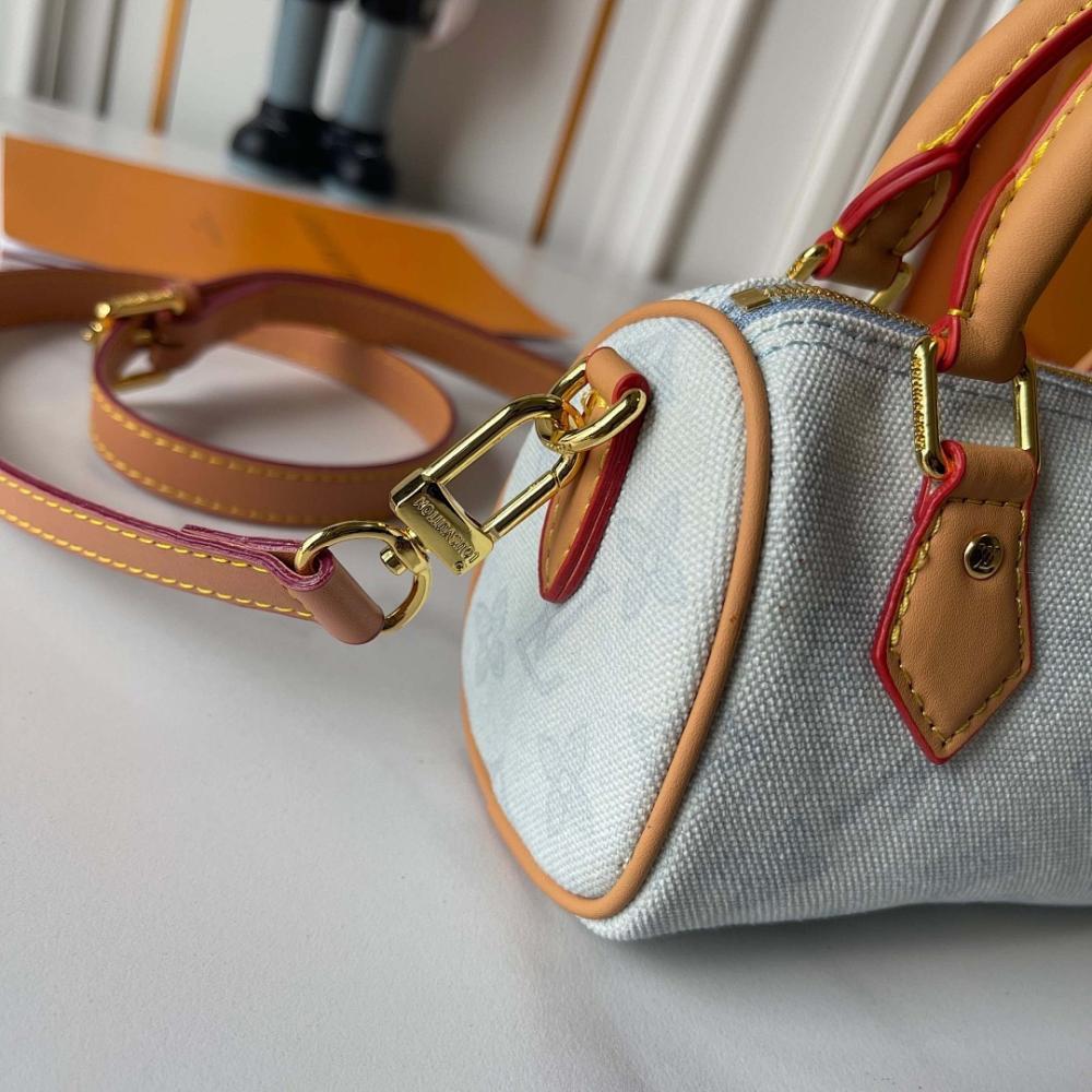 Speedy Monogram Leather Shoulder Bag
