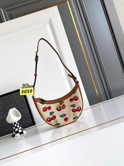 Classic Brown Embroidered Leather Bag – Limited Edition