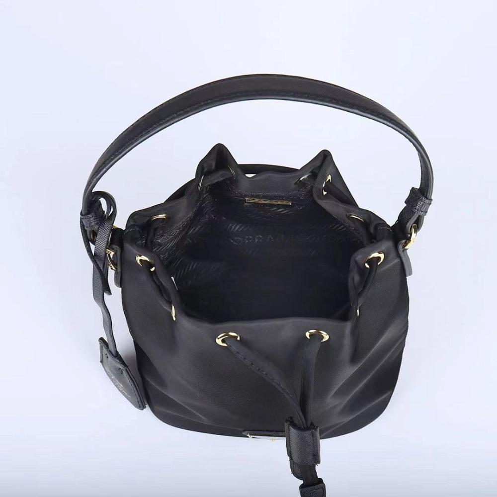 Modern Elegant Gold Leather Bucket Bag